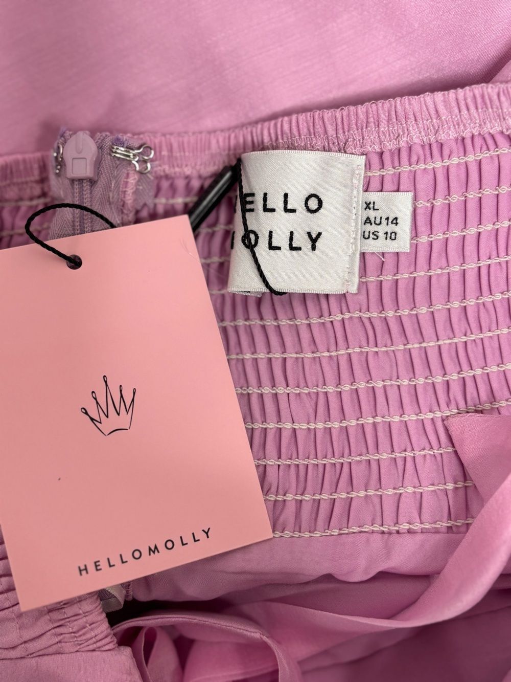NWT Hello Molly Pink The Little One Halter Tie Party Sweet Mini Dress 10 - Picture 11 of 15